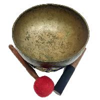 Antique Singingbowl, Hand Beaten Jambati, [select Accessories]