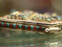 Silver Ghau With Siku Desize And [stone Setting] With Aparimita, Khadga Pani, With 8 Different Buddhist Gods, [sold]