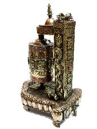 Cooper Prayer Wheel With Stand With Combo Incense Holder