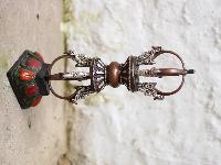 Dorje, Vajra, Silver Plated Oxidized