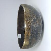[stock No : 25] Handmade Beaten Therapy Bowl With Etching And Carving [c], [root Chakra]