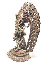 Statue Of Simhamukha Yogini, Senge Dongma Chocolate Oxidized