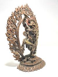 Statue Of Simhamukha Yogini, Senge Dongma Chocolate Oxidized