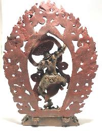 Statue Of Simhamukha Yogini, Senge Dongma Chocolate Oxidized