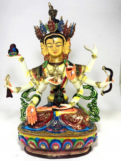 Statue Of Ushnisha Vijaya Aka. Namgyalma [gold Plated] And [traditional Color Finishing]