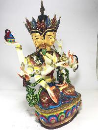 Statue Of Ushnisha Vijaya Aka. Namgyalma [gold Plated] And [traditional Color Finishing]