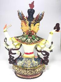 Statue Of Ushnisha Vijaya Aka. Namgyalma [gold Plated] And [traditional Color Finishing]
