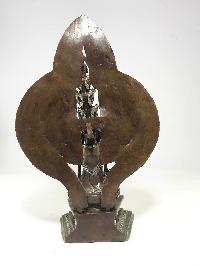 Statue Of 1000 Arms Avalokitesvara Silver Plated Oxidized