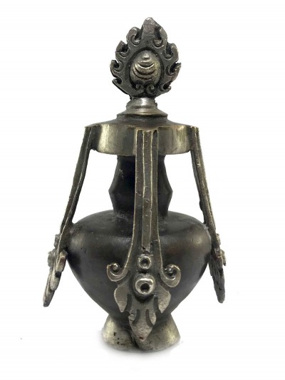 Statue Of Purna Kalash Bhupa Silver Plated Oxidized