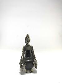 Statue Of Purna Kalash Bhupa Silver Plated Oxidized