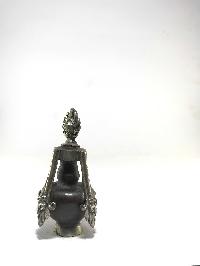 Statue Of Purna Kalash Bhupa Silver Plated Oxidized
