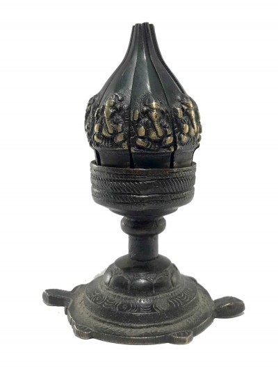 Lotus Candle Statue Antique Finishing