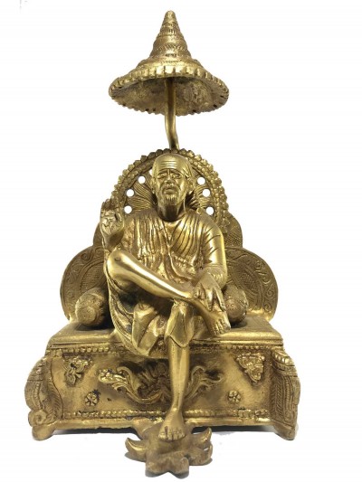 Statue Of Sai Baba On Thrown