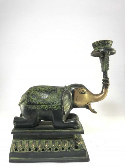 Statue Of Elephant Candle Stand