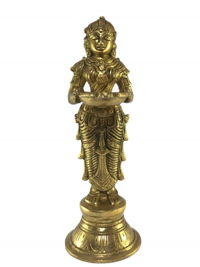 Statue Of Gandharva Candle Stand