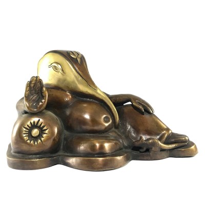 Statue Of Resting Ganesha Chocolate Finishing