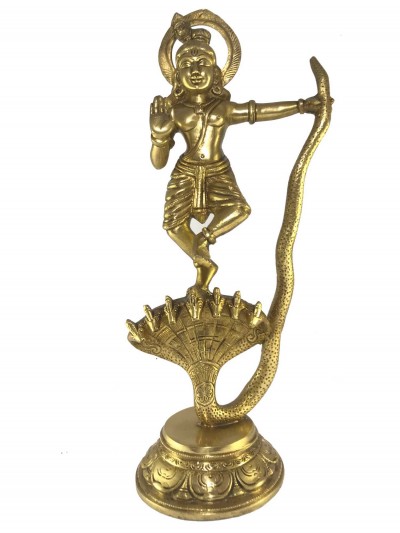 Statue Of Krishna Dancing On Serpent Glossy Finishing