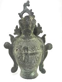 Statue Of Green Tara Head Black Finishing