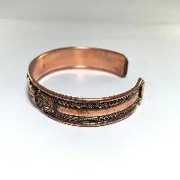 Metal Bracelet Copper With Om Mani Padme Hum, Free Size
