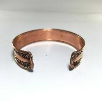 Metal Bracelet Copper With Om Mani Padme Hum, Free Size