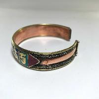Metal Bracelet Om Mani Padme Hum Etched Free Size