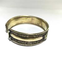Brass Bracelet With Om Mani Padme Hum