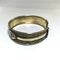 Brass Bracelet With Om Mani Padme Hum