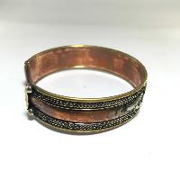 Copper Bracelet With Om Mani Padme Hum