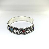 Metal Bracelet With Om Mani Padme Hum