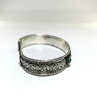 Metal Bracelet With Om Mani Padme Hum