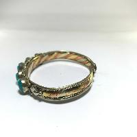 Metal Bracelet With Five Stones