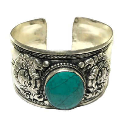 Metal Bracelet With [stone Setting]