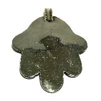 Tibetan Hand Design Metal Pendant With Stone Setting
