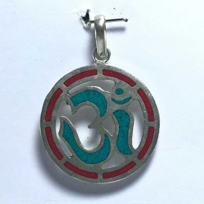 White Metal Om Pendant