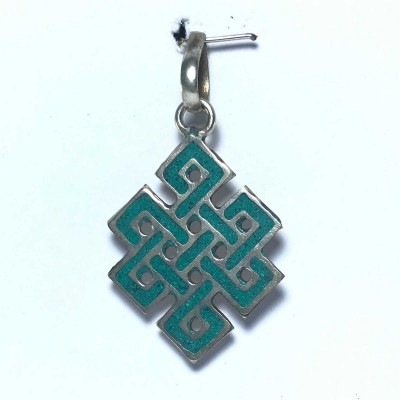 White Metal Endless Knot Pendant