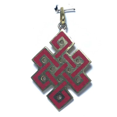 White Metal Endless Knot Pendant
