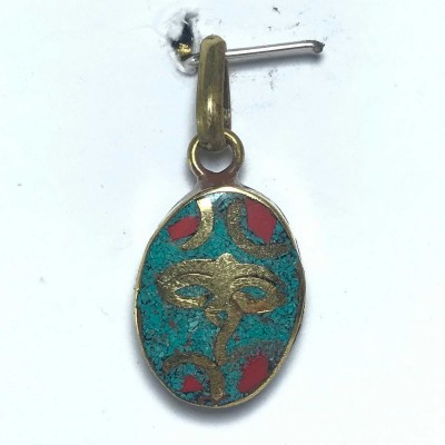 White Meta Buddha Eyel Pendant