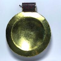 Metal Om Mani Padme Hum Pendant With Stone Setting