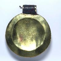 Metal Double Dorje Om Mani Padme Hum Pendant With Stone Setting