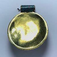 Metal Buddha Pendant With Stone Setting