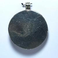 Metal Buddha Eye Pendant With Stone Setting