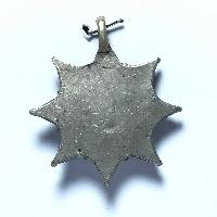 Metal Flower Pendant With Stone Setting