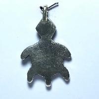 Metal Turtle Pendant With Stone Setting