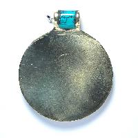 Metal Tourquise Pendant With Stone Setting