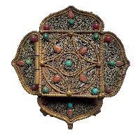 Tibetan Green Tara Pendant With Real Stone Setting