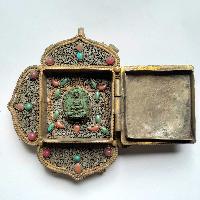 Tibetan Green Tara Pendant With Real Stone Setting