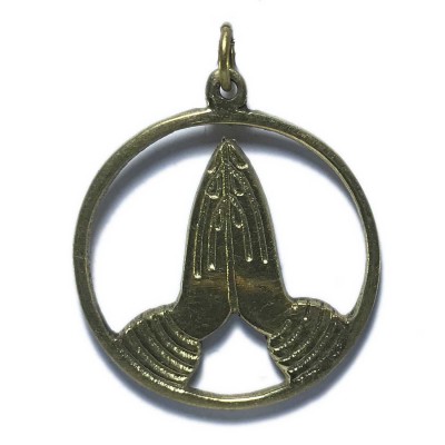 Metal Namaste Pendant