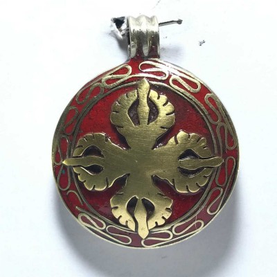 Metal Double Dorje Pendant