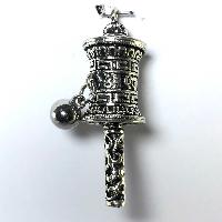 Metal Prayer Wheel Pendant