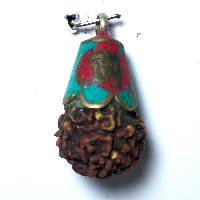 Metal Pendant With Rudraksha